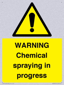 WARNING Chemical spraying in progress